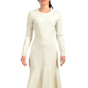 Scuderia Ferrari Women's "Interlock" Ivory Long Sleeve Dress US L IT 44